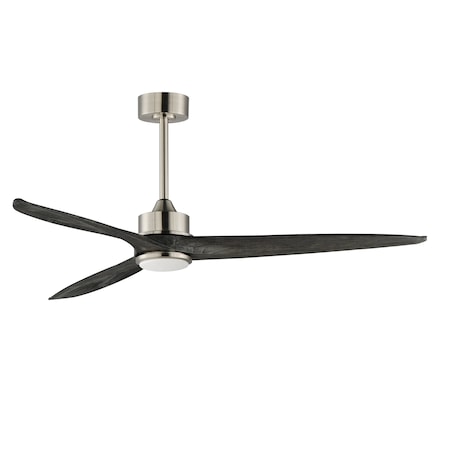 Maxim Lighting Woodwind 72'' Solid Wood Blade Fan w LED Light Kit, Satin Nickel 88833SN